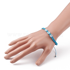 Adjustable Waxed Polyester Cord Braided Bead Bracelets&nbsp;BJEW-JB05846-03