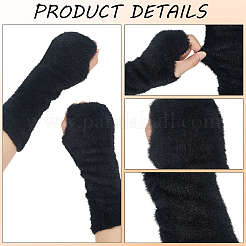 1 Pair Acrylic Fiber Warm Fingerless Gloves&nbsp;AJEW-CY0002-23A