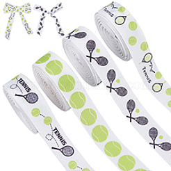 4 Rolls 4 Colors Sport Ball Print Grosgrain Ribbon&nbsp;OCOR-PH0004-07C