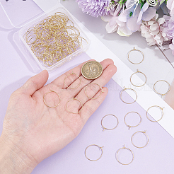 100Pcs 304 Stainless Steel Hoop Earrings Findings&nbsp;STAS-BBC0009-64