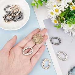12Pcs 3 Styles Alloy Spring Gate Rings&nbsp;FIND-WR0008-94