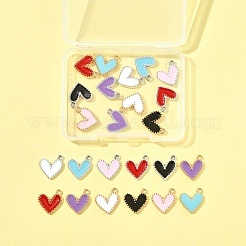 24Pcs 12 Colors Rack Plating Alloy Enamel Charms&nbsp;ENAM-FS0002-75