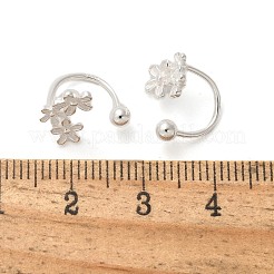 S999 Sterling Silver Stud Earrings for Women&nbsp;EJEW-K303-04S