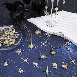 60Pcs 6 Styles Alloy & Resin Pendants&nbsp;FIND-SC0023-72