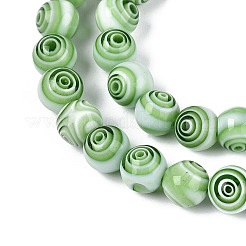 Handmade Millefiori Glass Round Beads Strands&nbsp;LK-R004-93C