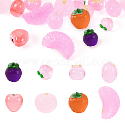 16pcs 8 styles Luminous Resin Fruit Display Decorations&nbsp;DJEW-TA0001-16
