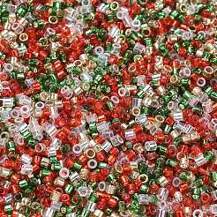 4 Colors Christmas 11/0 Glass Seed Beads&nbsp;SEED-X0058-13