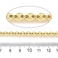 Brass Flat Round Boston Link Chains&nbsp;KK-V007-003G