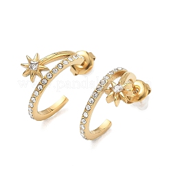 304 Stainless Steel Cubic Zirconia Stud Earrings for Women&nbsp;SA-CBA0E8A-04G