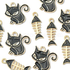 10Pcs 2 Styles Alloy Enamel Pendants&nbsp;ENAM-YW0003-15