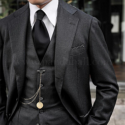 Brass Locket Pocket Watch Chains&nbsp;HJEW-ME00147