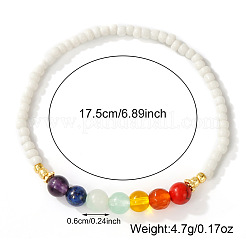 Natural & Synthetic Gemstone & Glass Seed Beads Stretch Bracelets for Women&nbsp;CR6398