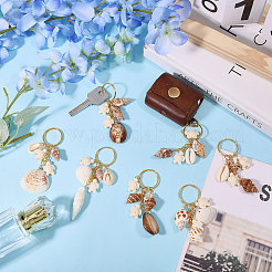 Ocean Style Natural Shell & Synthetic Turquoise Keychains&nbsp;KEYC-CA00012