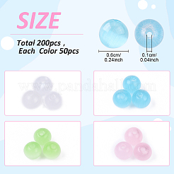 200Pcs 4 Colors Cat Eye Beads&nbsp;CE-YW0001-04