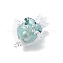 4Pcs 4 Colors Jellyfish Glass Pendants&nbsp;PALLOY-TA00308