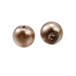 Baking Paint Pearlized Glass Pearl Round Beads&nbsp;HY-XCP0001-25B