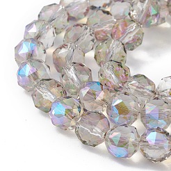 Transparent Electroplate Glass Beads Strands&nbsp;EGLA-F154-HR03
