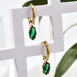304 Stainless Steel Crystal Rhinestone Hoop Earrings&nbsp;EJEW-G423-08G-01