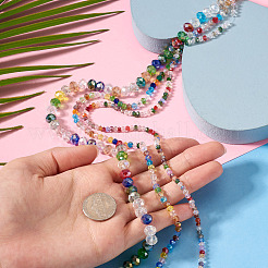 6 Strands 3 Styles Electroplate Glass Bead Strands&nbsp;EGLA-TA0013-70