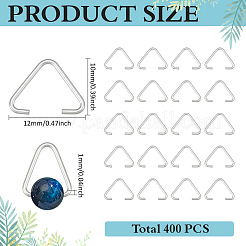 400Pcs 304 Stainless Steel Triangle Rings&nbsp;STAS-ME0001-84