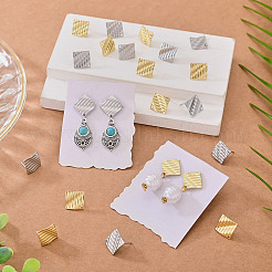 20Pcs 2 Colors 304 Stainless Steel Stud Earring Findings&nbsp;STAS-TAD0001-02
