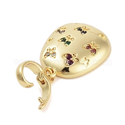 Brass with Cubic Zirconia Pendants&nbsp;KK-G496-04G