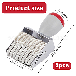 Adjustable Date Plastic Number Stamp&nbsp;AJEW-WH0248-567