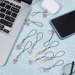 Alloy with Crystal Rhinestone Pendant Mobile Straps&nbsp;HJEW-OC00035