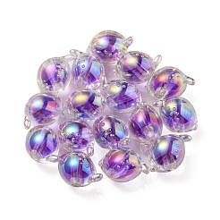 UV Plating Rainbow Iridescent Acrylic Beads&nbsp;OACR-F004-07A