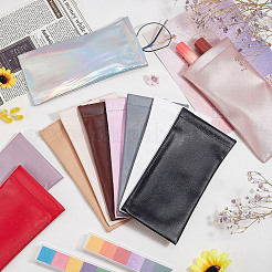 11Pcs 11 Colors Rectangle PU Imitation Leather Eyeglasses Pouch&nbsp;AJEW-CP0005-56