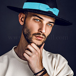 6Pcs 6 Colors Bowknot Polyester Hat Belt&nbsp;FIND-CP0001-75