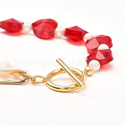 Shell Pearl Beaded Bracelets for Girl Women&nbsp;X1-BJEW-TA00014