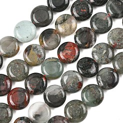 Natural African Bloodstone Beads Strands&nbsp;G-L648-B06-15mm