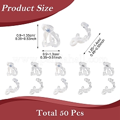 50Pcs 2 Styles Plastic Clip-on Earring Findings&nbsp;FIND-YW0012-89