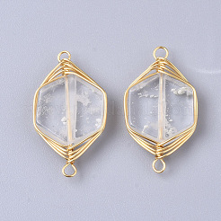 Natural Quartz Crystal Links Connectors&nbsp;G-S359-045
