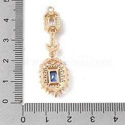 Brass Micro Pave Cubic Zirconia Pendants&nbsp;KK-N290-08G-02