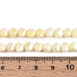 Anti-Tarnish Electroplate Glass Beads Strands&nbsp;GLAA-T025-6mm-14H