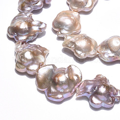 Baroque Natural Nucleated Keshi Pearl Beads Strands&nbsp;PEAR-S020-A02