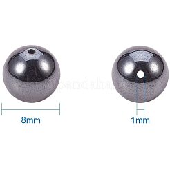 Non-magnetic Synthetic Hematite Bead Strands&nbsp;G-PH0028-8mm-09