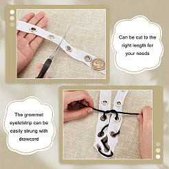 5 Yards Cotton Ribbons with Eyelet Rings&nbsp;OCOR-GA0001-77C