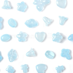 120Pcs 8 Styles Transparent Spray Paint Glass Beads&nbsp;GLAA-FS0002-21