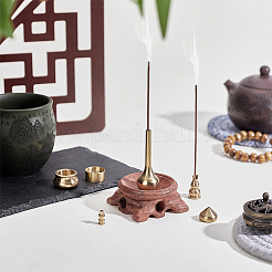 6Pcs 6 Styles Brass Incense Burner Holder&nbsp;AJEW-GA0009-82