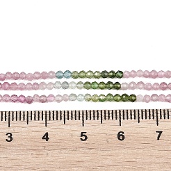 Gradient Color Natural Multicolor Tourmaline Beads Strands&nbsp;G-Z152-C01-2mm