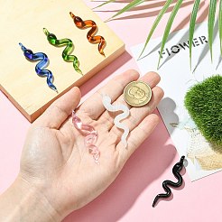 6Pcs 6 Colors Handmade Lampwork Big Pendants&nbsp;LAMP-CJ0002-63