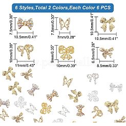 72Pcs 12 Style Nail Art Decoration&nbsp;MRMJ-FH0001-17
