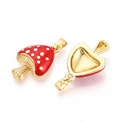 Brass Enamel Pendants&nbsp;KK-N257-55G