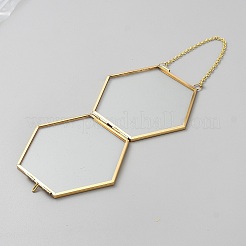 Iron Hexagon Hanging Photo Frames&nbsp;AJEW-WH0596-321