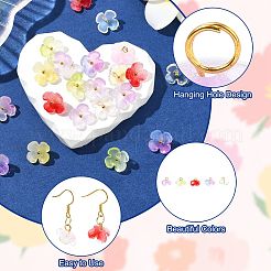 80Pcs 8 Colors Gradient Color Glass Pendants&nbsp;PALLOY-CJ00067