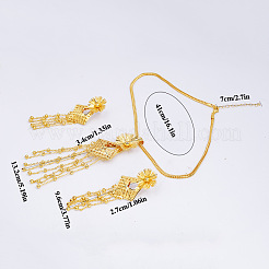 Flower Alloy Necklaces & Earrings Sets for Women&nbsp;FS-WGDE903-01