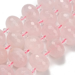 Natural Rose Quartz Beads Strands&nbsp;G-L642-I03-18x13mm